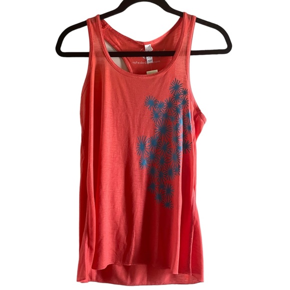 BELLA+CANVAS Long Racer Back Tank Top Orange Small - Picture 1 of 7